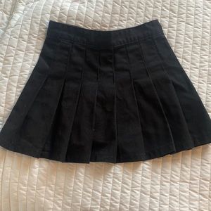 John Galt pleated black mini skirt